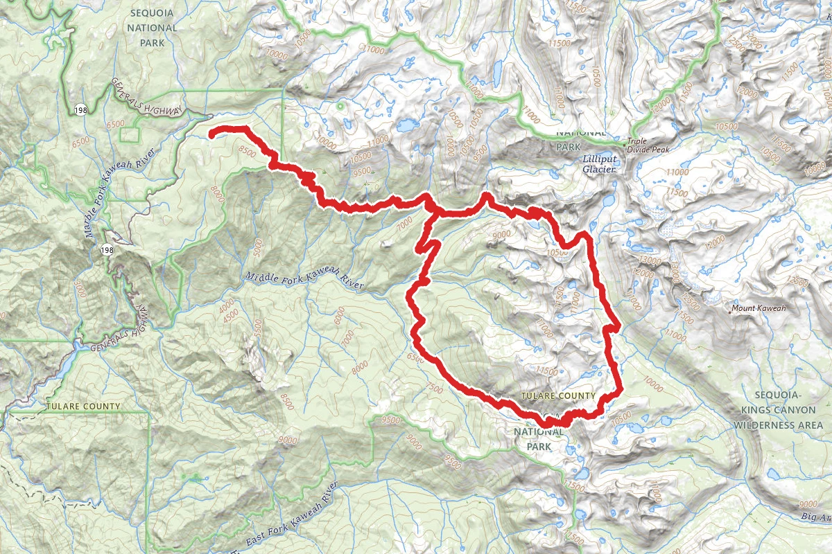 Nine Lakes Basin Loop Trail