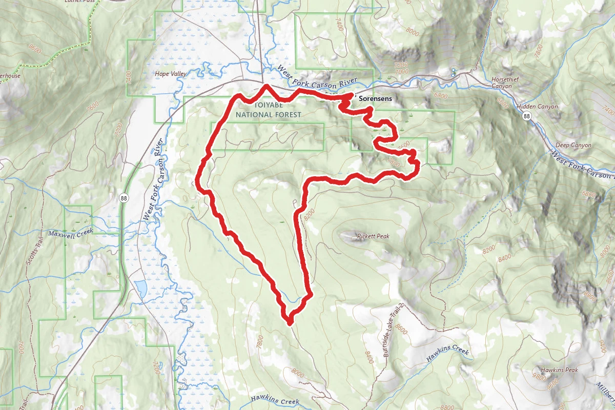 Burnside Lake to Sorensen's Cliffs Loop