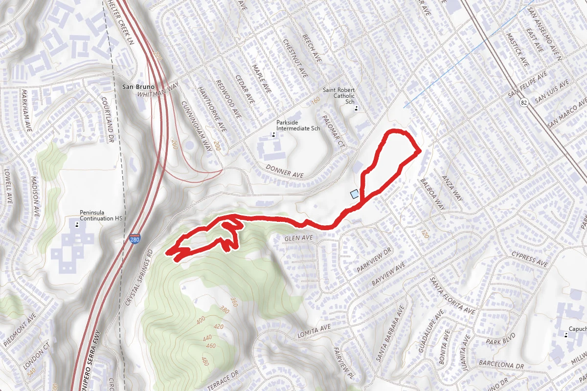 San Bruno Park to Junipero Serra Park
