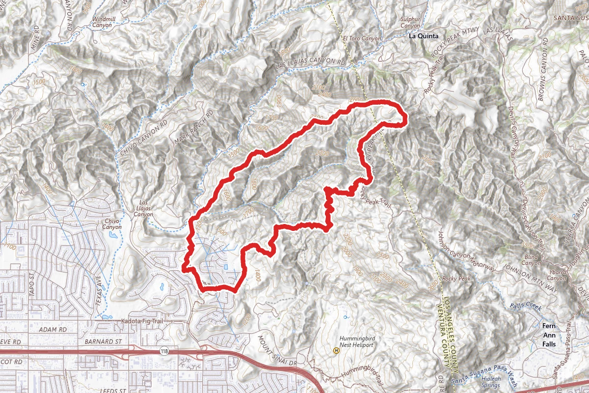 Chumash, Rocky Peak Loop