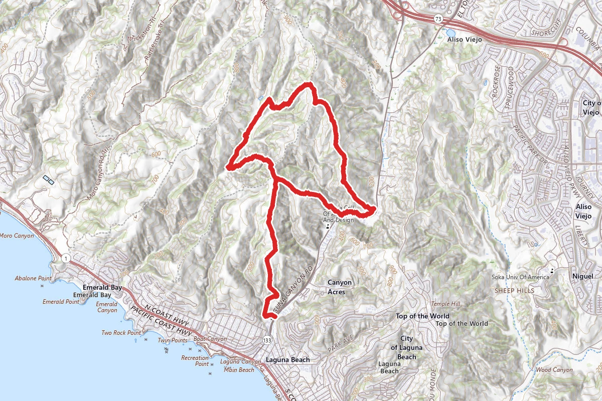 Emerald Canyon and Big Bend Trail Loop via Laguna Bowl Trail