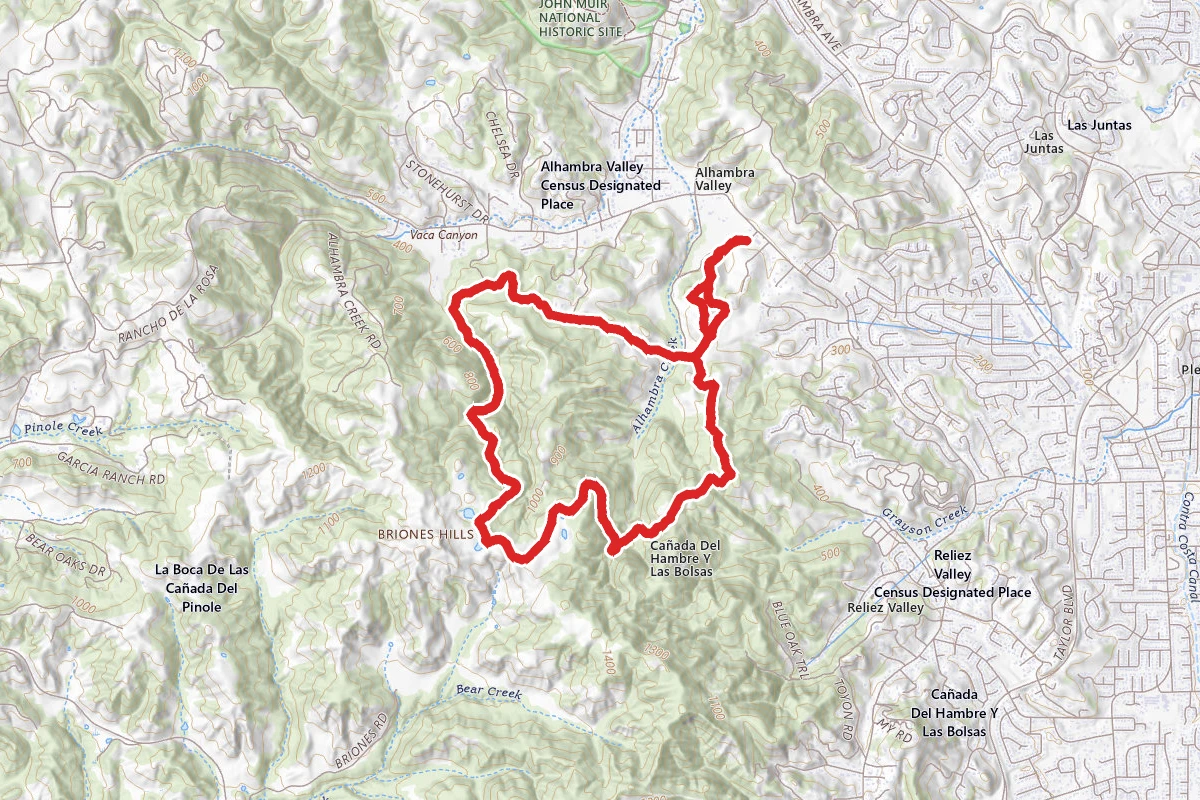 Diablo View Trail and Toyon Canyon Trail Loop