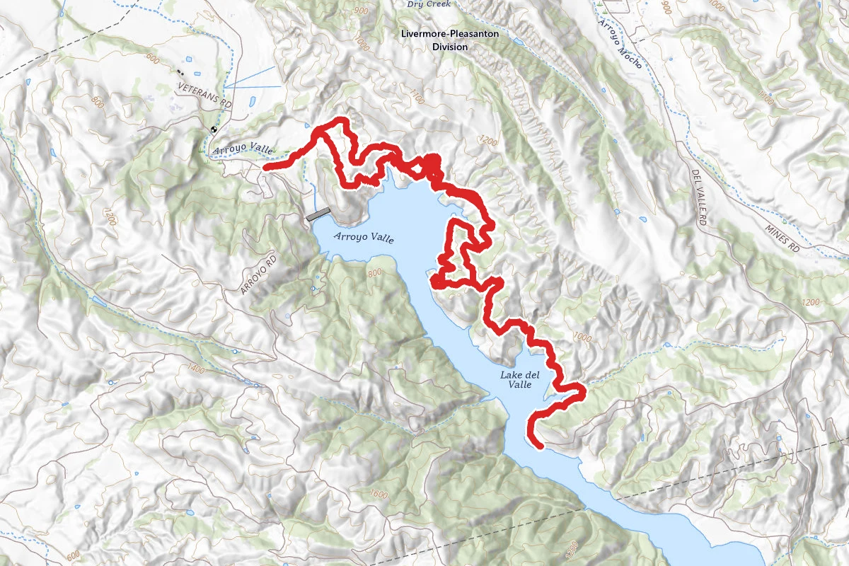 East Shore and Heron Bay Trail to Venadas Group Camp