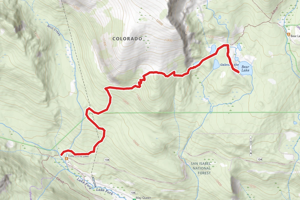 Bear Lake via Colorado Trail
