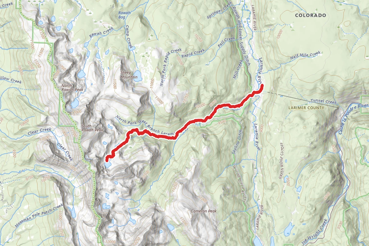 West Branch to North Forks Trail and Twin Crater Lakes