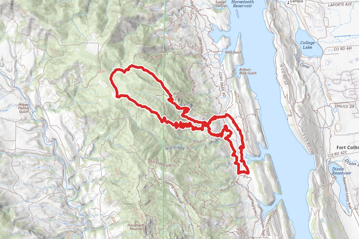 Arthur's Rock, Timber, Westridge, and South Valley Loop