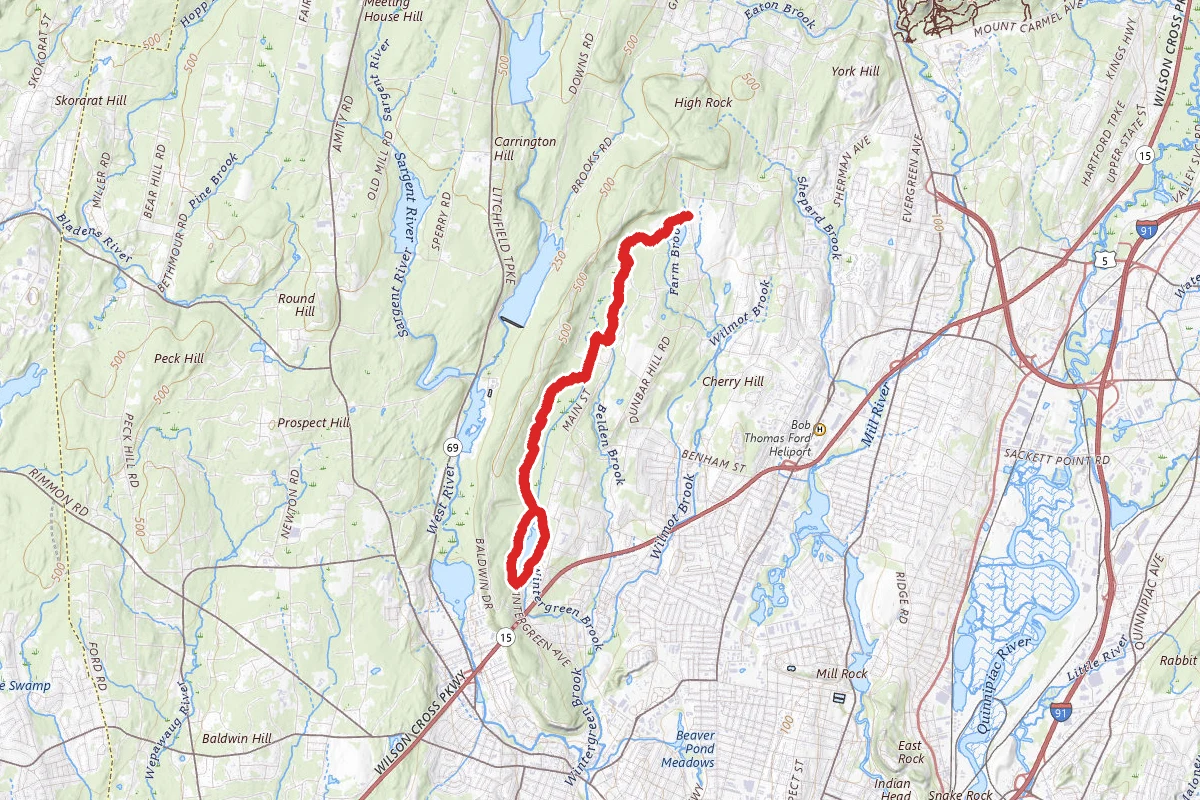 Red Blazes and White Blazes to Lake Wintergreen