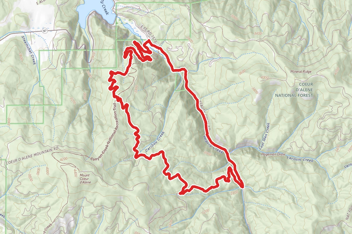 Lower Caribou Ridge to Beauty Creek Road Loop