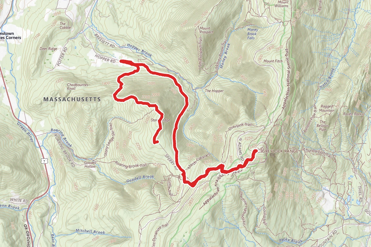 Mount Greylock and Stony Ledge via Hopper Trail and Haley Farm Trail