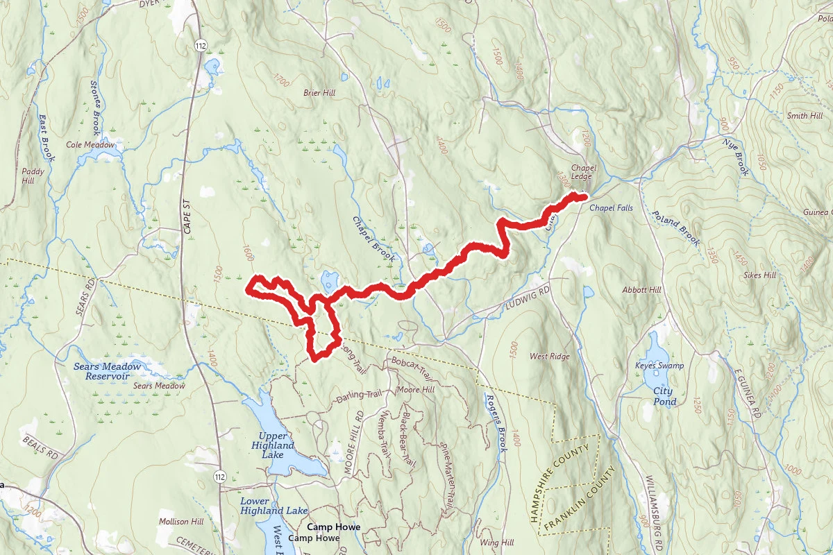 Chapel Falls Trail to Moose Run