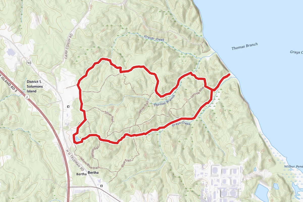 Calvert Cliffs Red and Orange Loop Trail