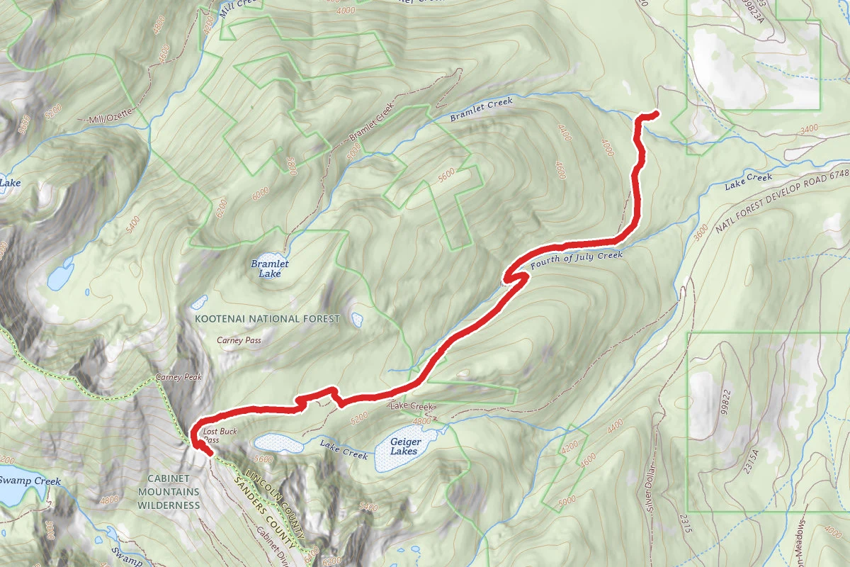 Geiger Lakes to Lost Buck Pass Trail
