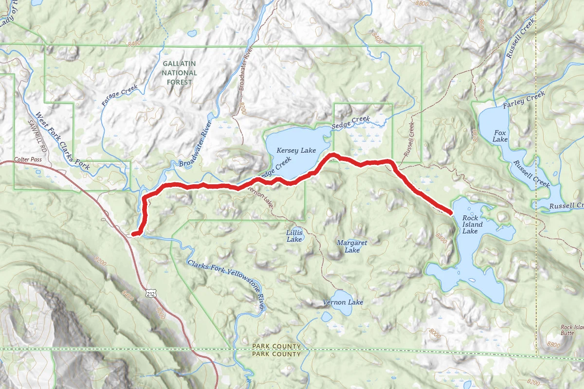 Kersey Lake Trail to Rock Island Lake Trail