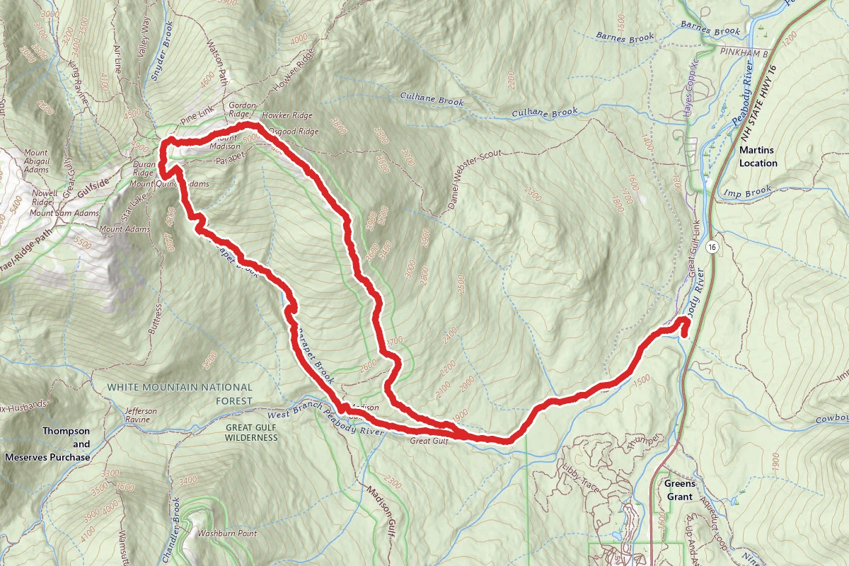 Mount Madison Via Madison Gulf Trail