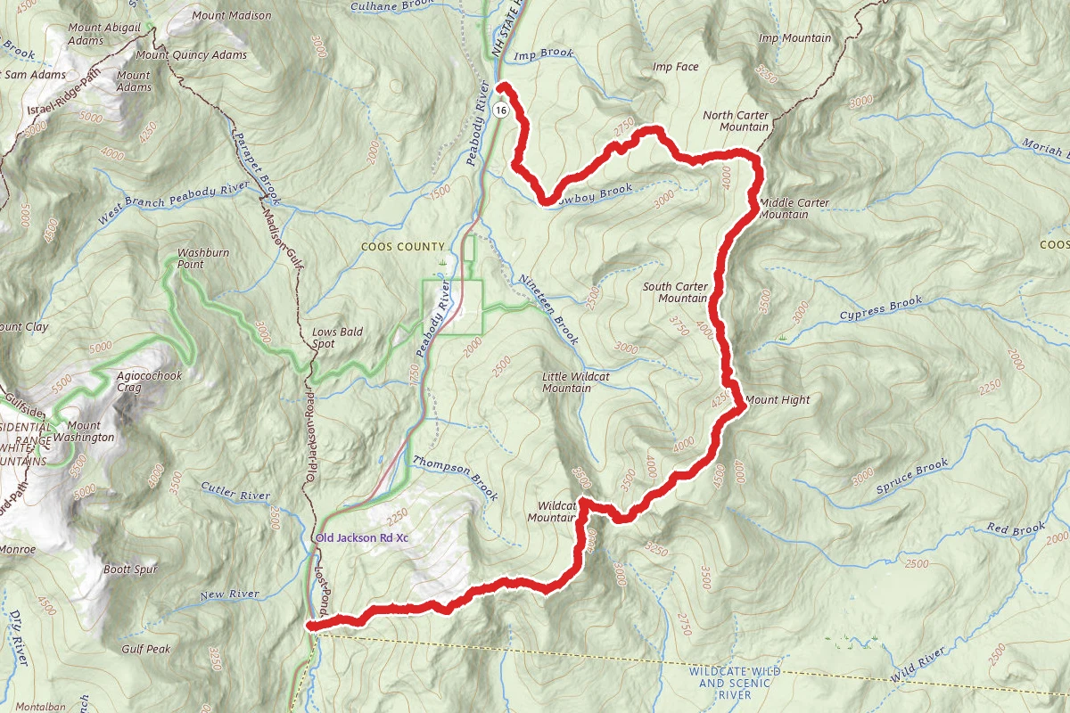 Wildcat Ridge Trail to Imp Trail