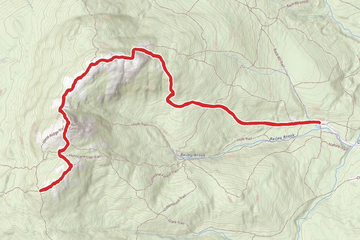 Manning Trail to Cardigan South Peak and Cardigan Rimrock