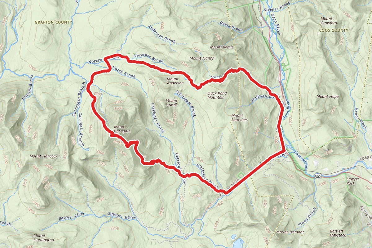 Mt. Carrigan via Nancy and Norcross Pond Loop