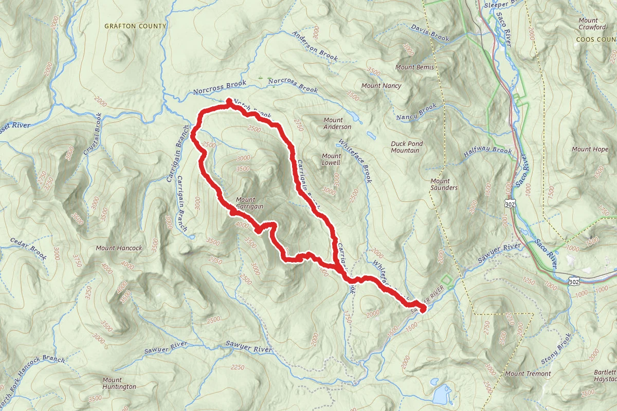 Signal Ridge Trail, Desolation Trail, and Carrigain Notch Trail Loop