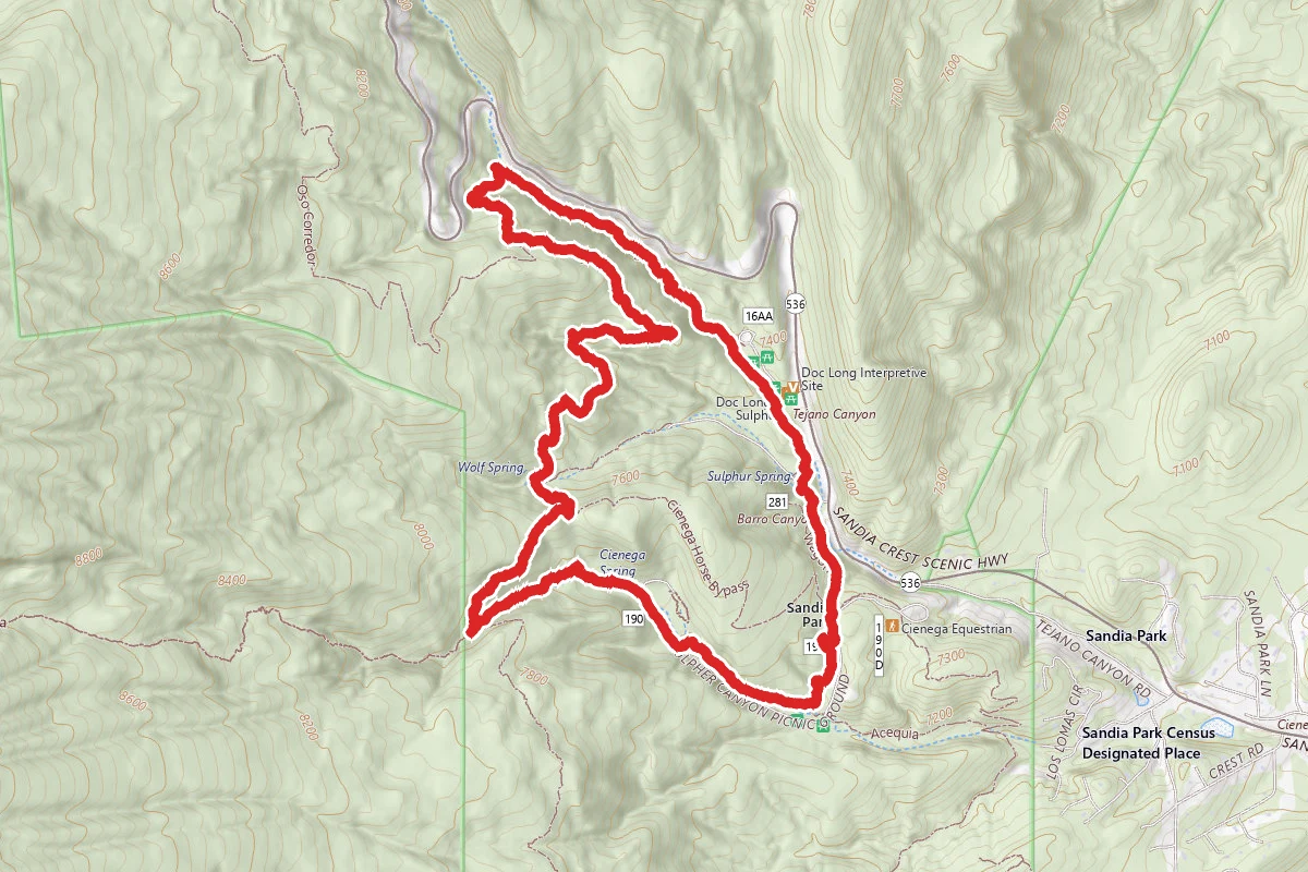 Cienaga, Faulty, and Bill Spring Trail Loop