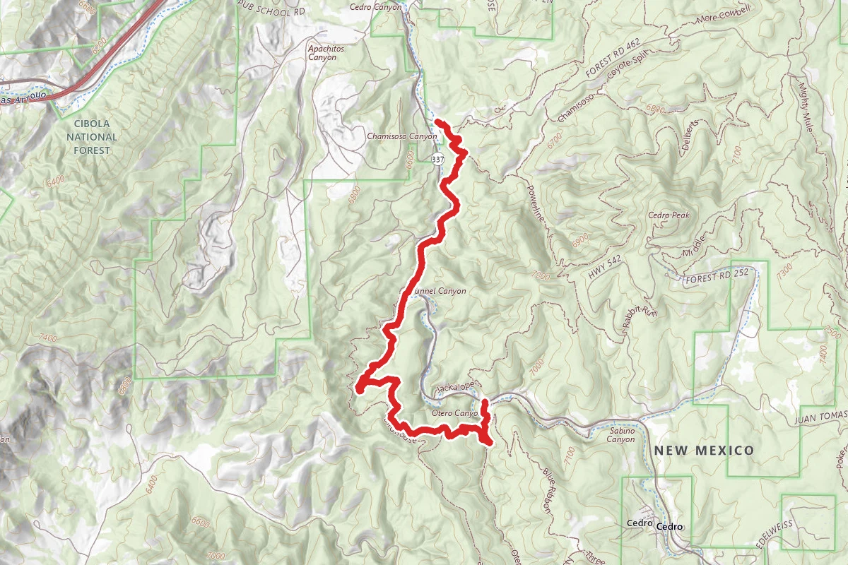 Tunnel Canyon and Otero Canyon Trail