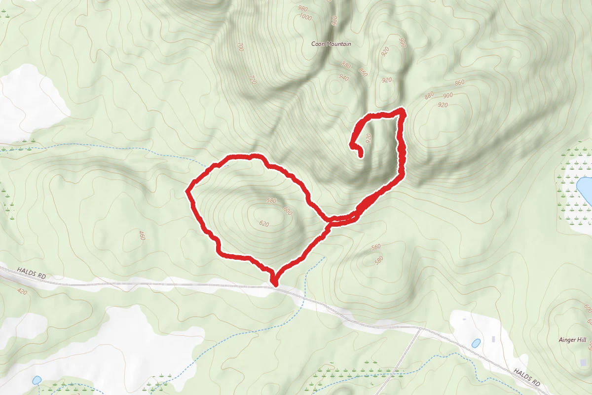 Coon Mountain Trail to Hidden Valley Trail