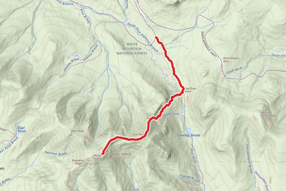 Osceola and East Osceola via Greely Pond Trail