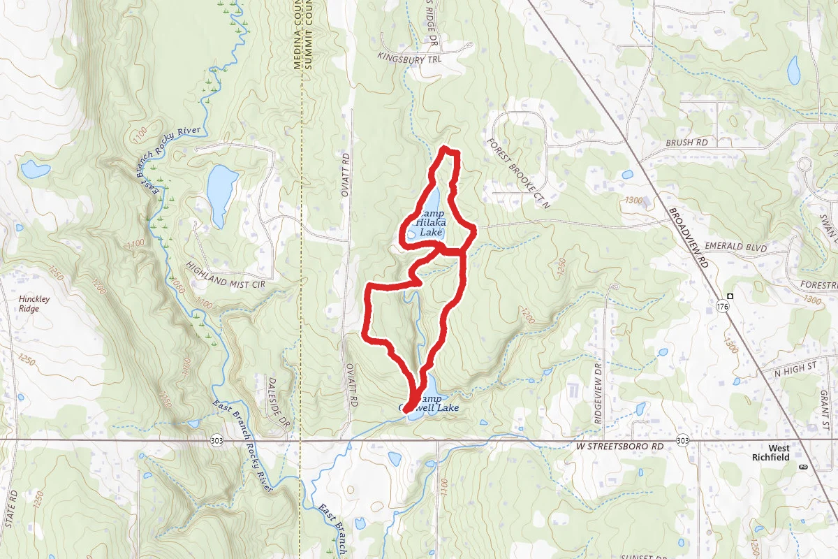 Buckeye Trail and Camp Hilaka Lake Loop