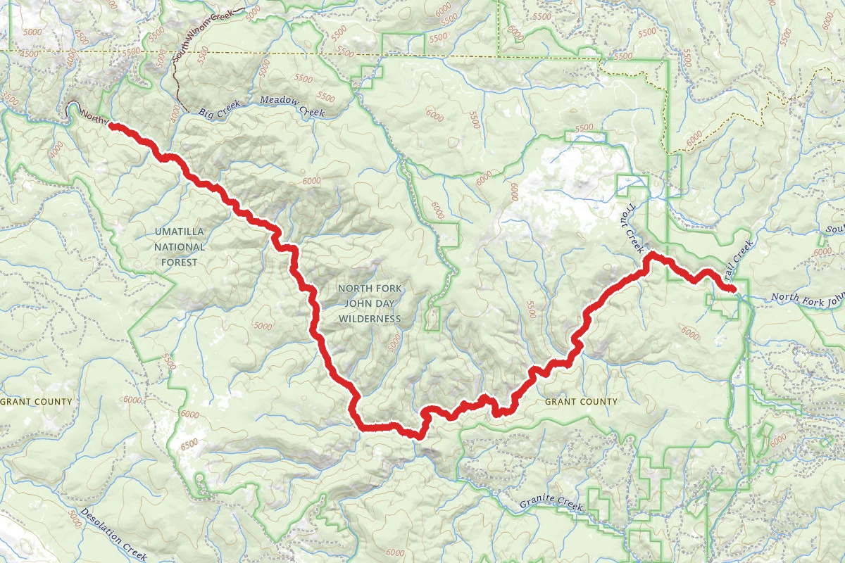 North Fork John Day River Wilderness Trail