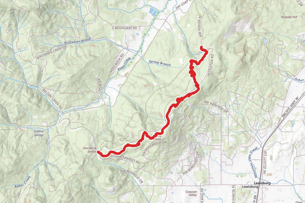 Vineyard Mountain Trail and Dave's Trail