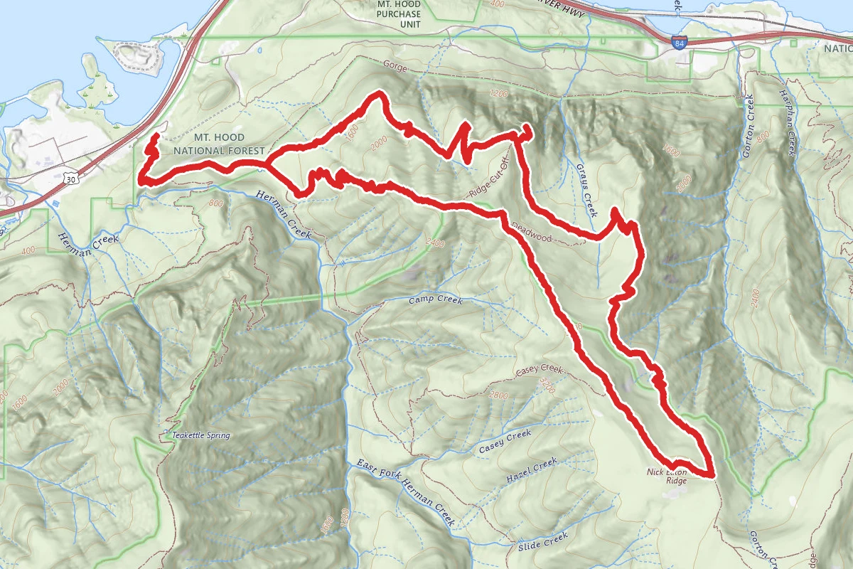 Nick Eaton #447 and Gorton Creek # 408 Trail Loop