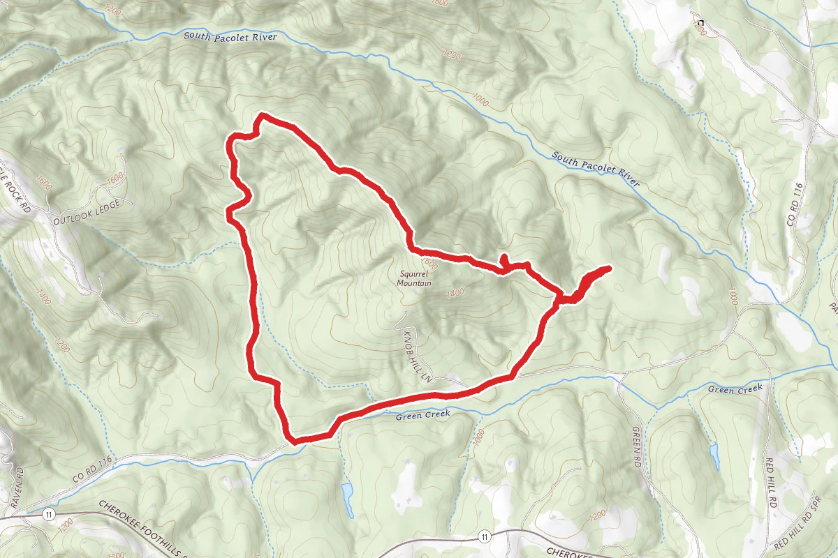 Chesnut Ridge Service Road around Squirrel Mountain