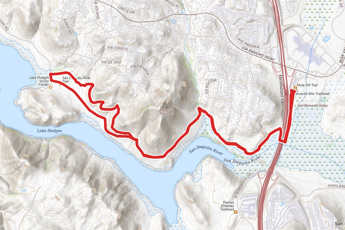 Coast to Crest Trail at Lake Hodges