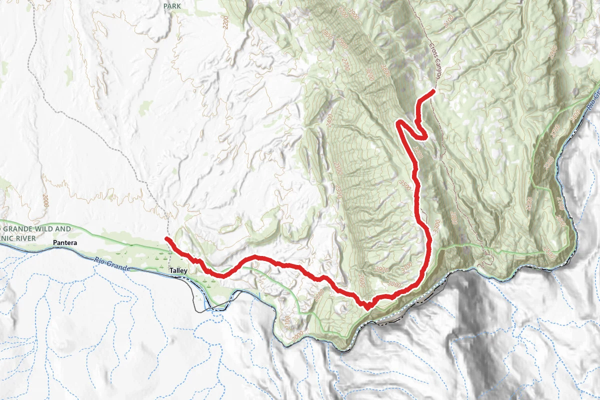 Mariscal Canyon Rim Trail