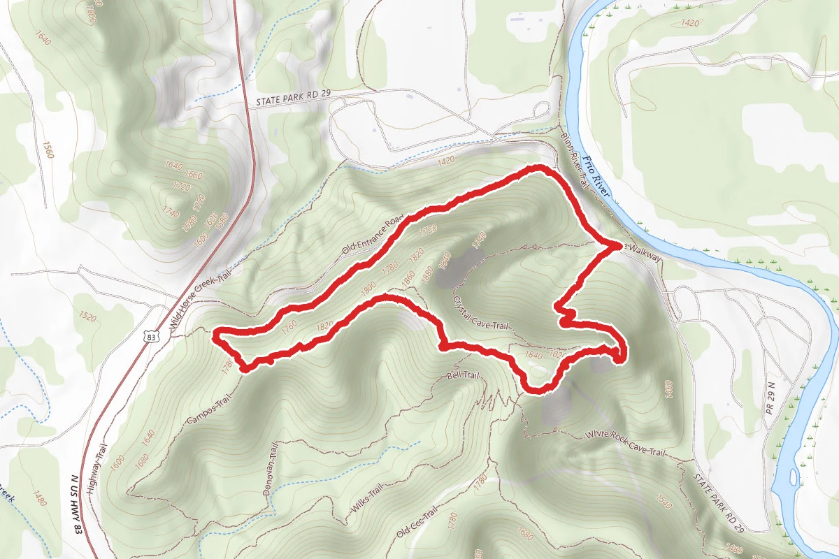 Old Entrance Road, Old Horse and Foshee Trail Loop