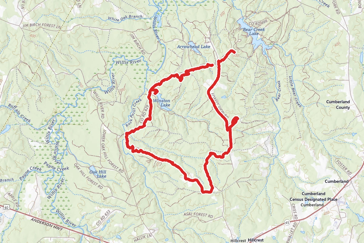 Cumberland State Forest Multiuse Trail