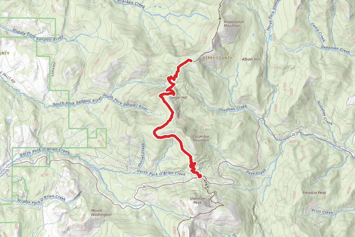 Kettle Falls and Jungle Hill Trail