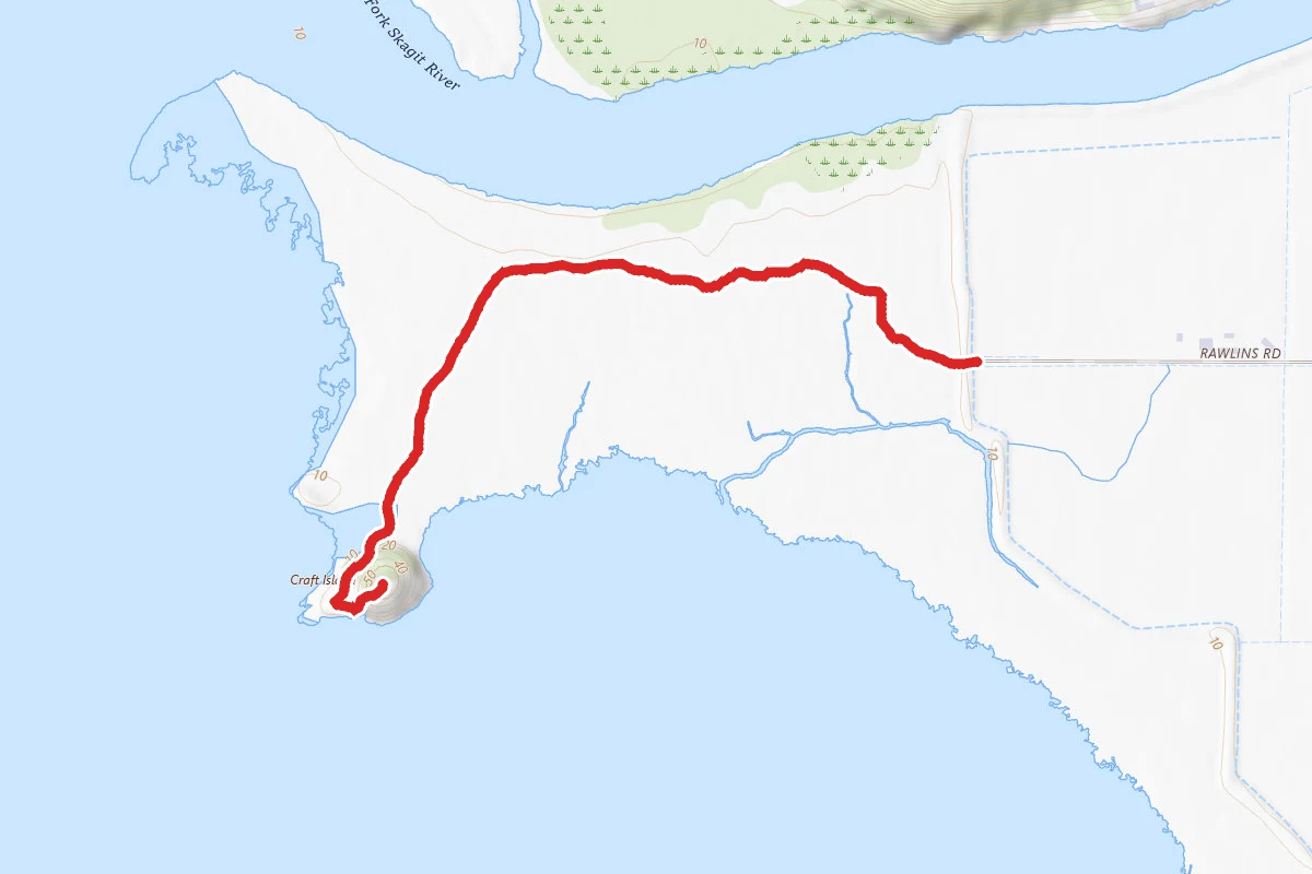 Craft Island Trail from Rawlins Road
