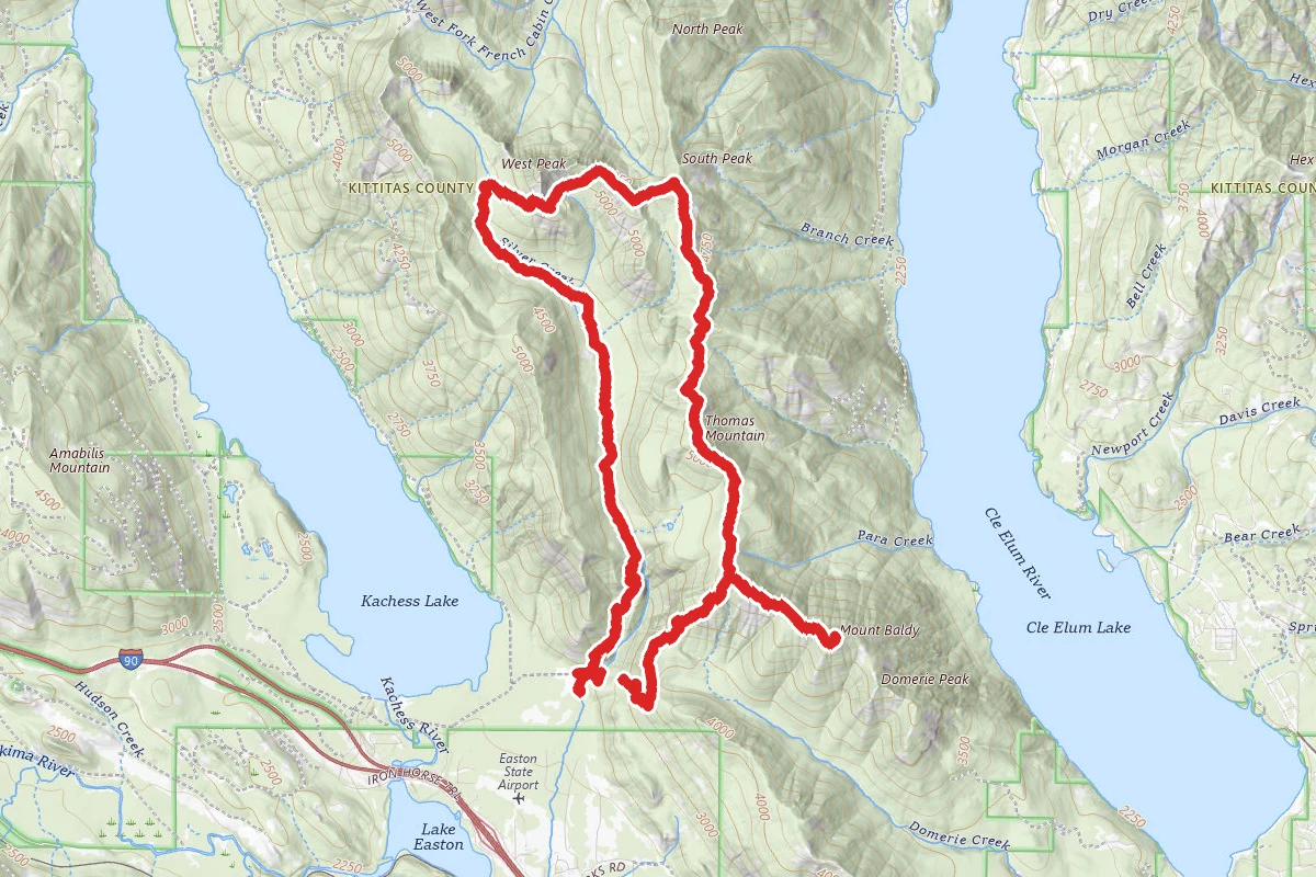 Mount Baldy and Thomas Mountain to Silver Creek