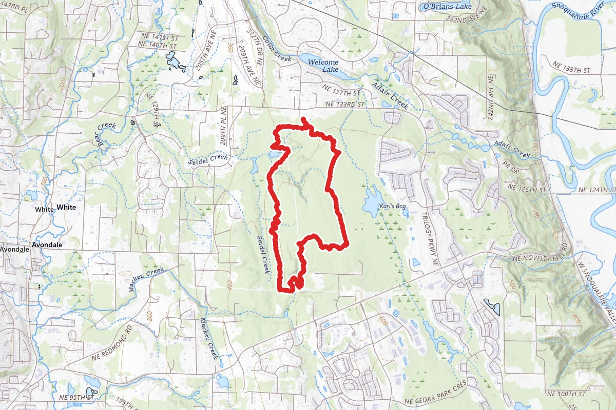 Trillium Trail and Siler's Mill Trail Loop from 218th Avenue