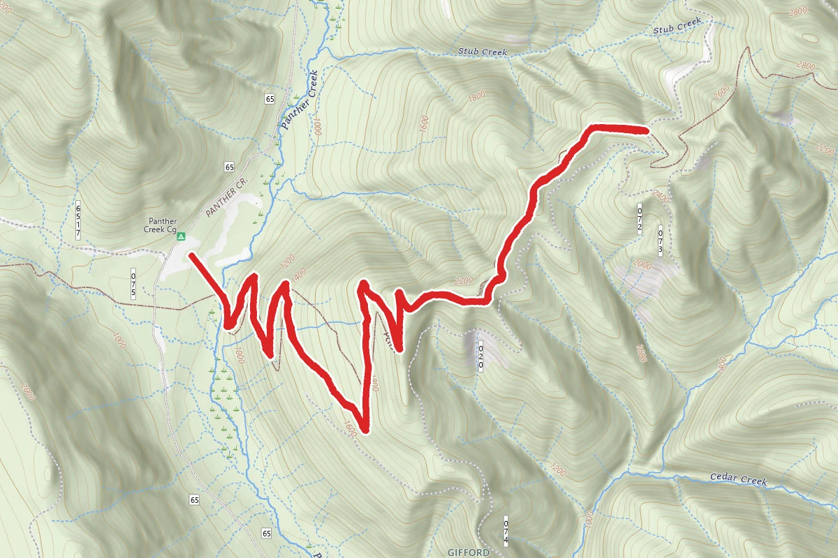 Pacific Crest Trail from Panther Creek