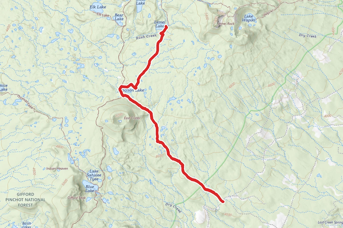Lemei Lake Trail via East Crater Trail