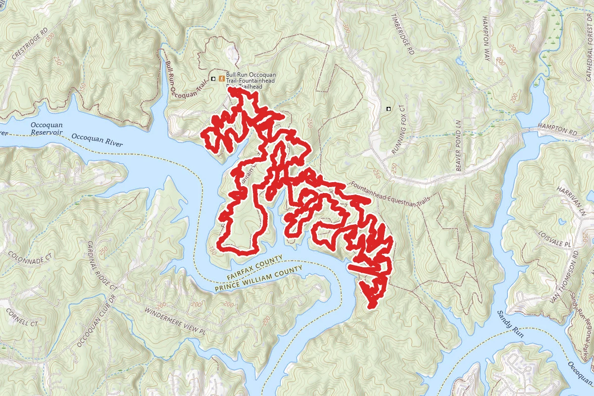 Fountainhead Mountain Bike Trails