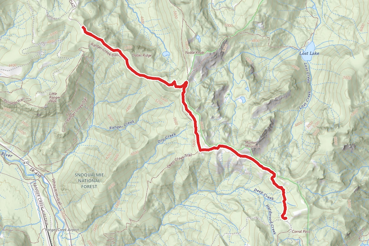 Dalles Ridge Trail Via Noble Knob Trail