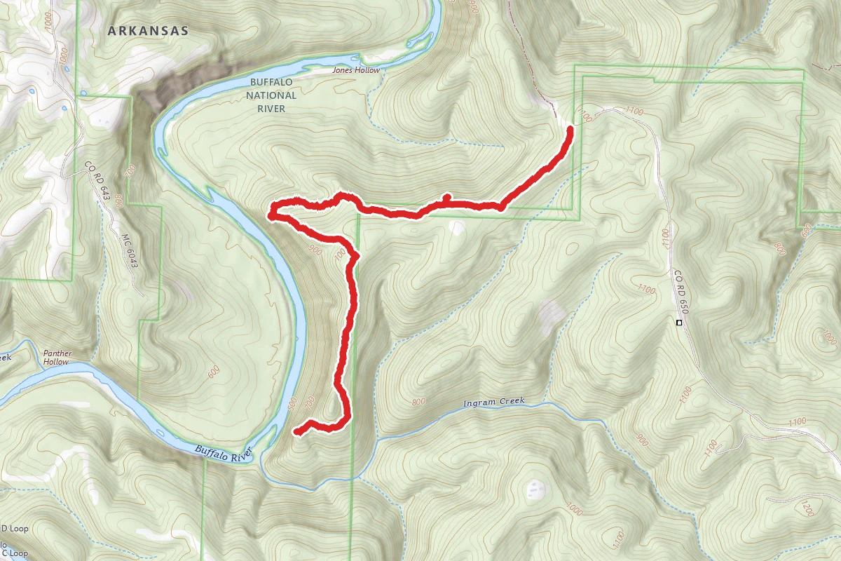 Buffalo River Trail to Devils Tea Table