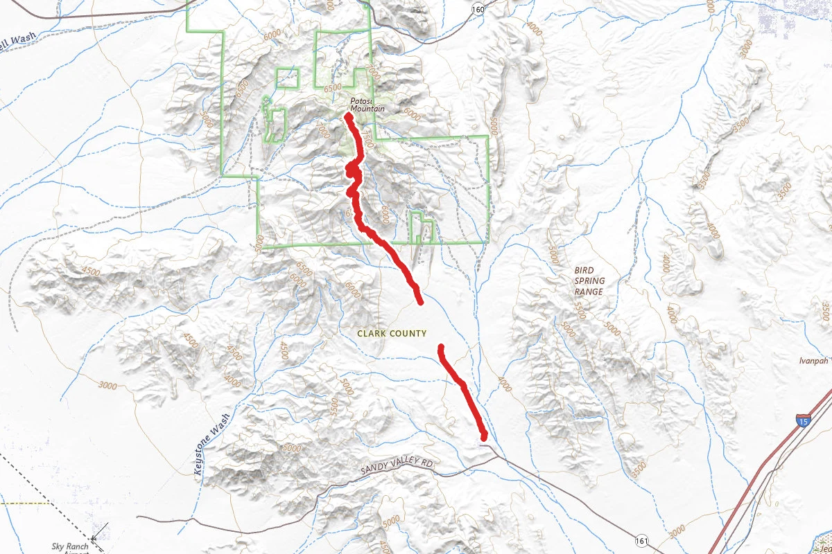 Mount Potosi OHV Trail via Pioneer Saloon