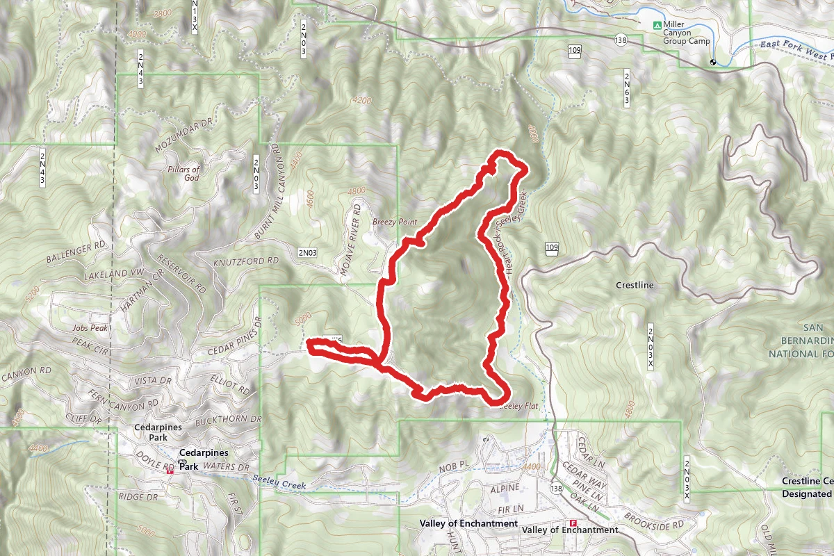 Camp Seely to Cedarpines Park Loop