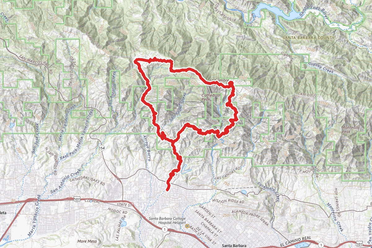 La Cumbre Peak and Inspiration Point Loop