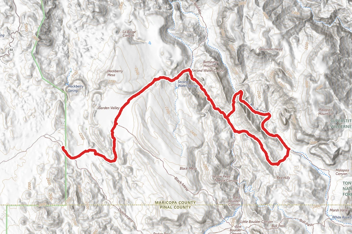 First Water Loop via LaBarge Canyon