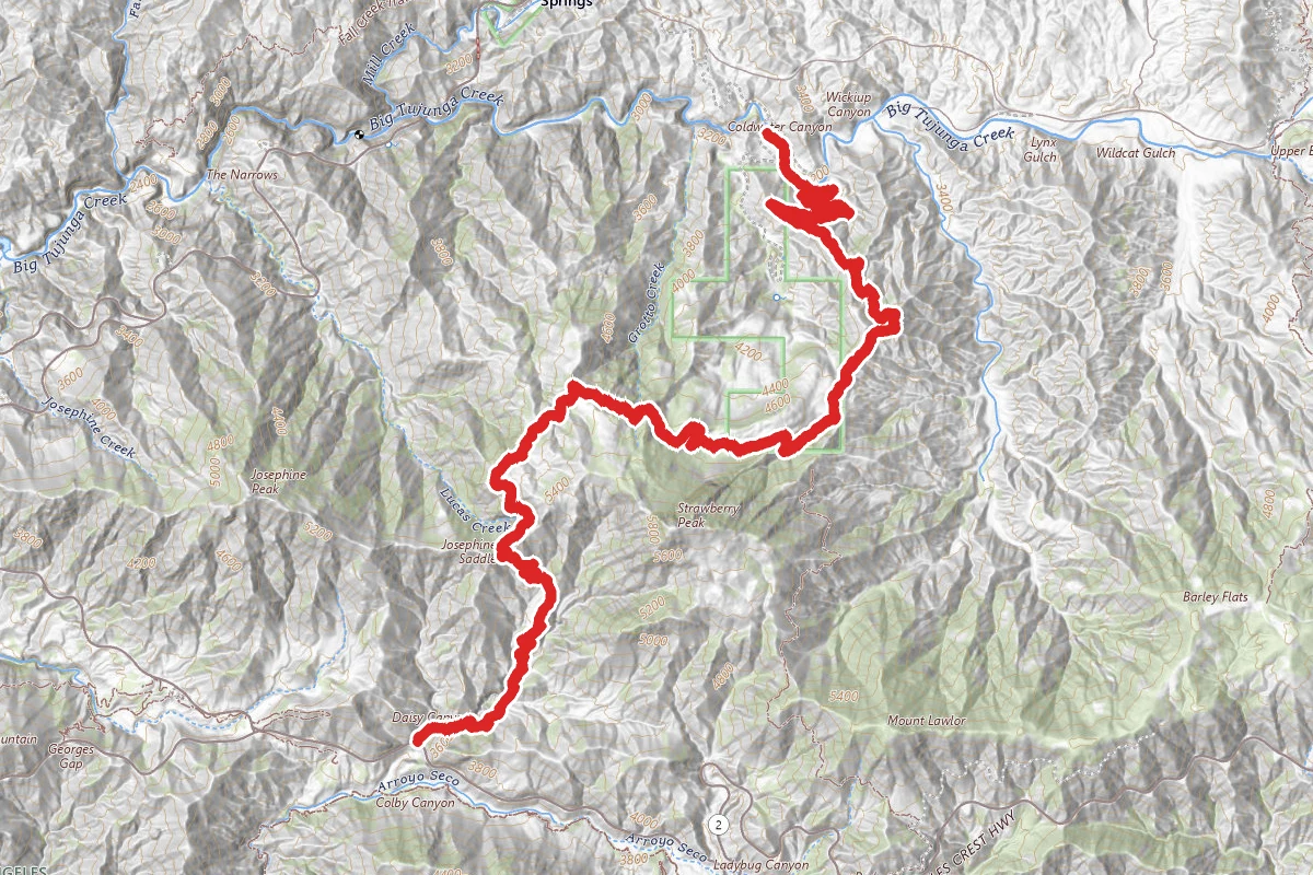 Big Tujunga to Colby Canyon