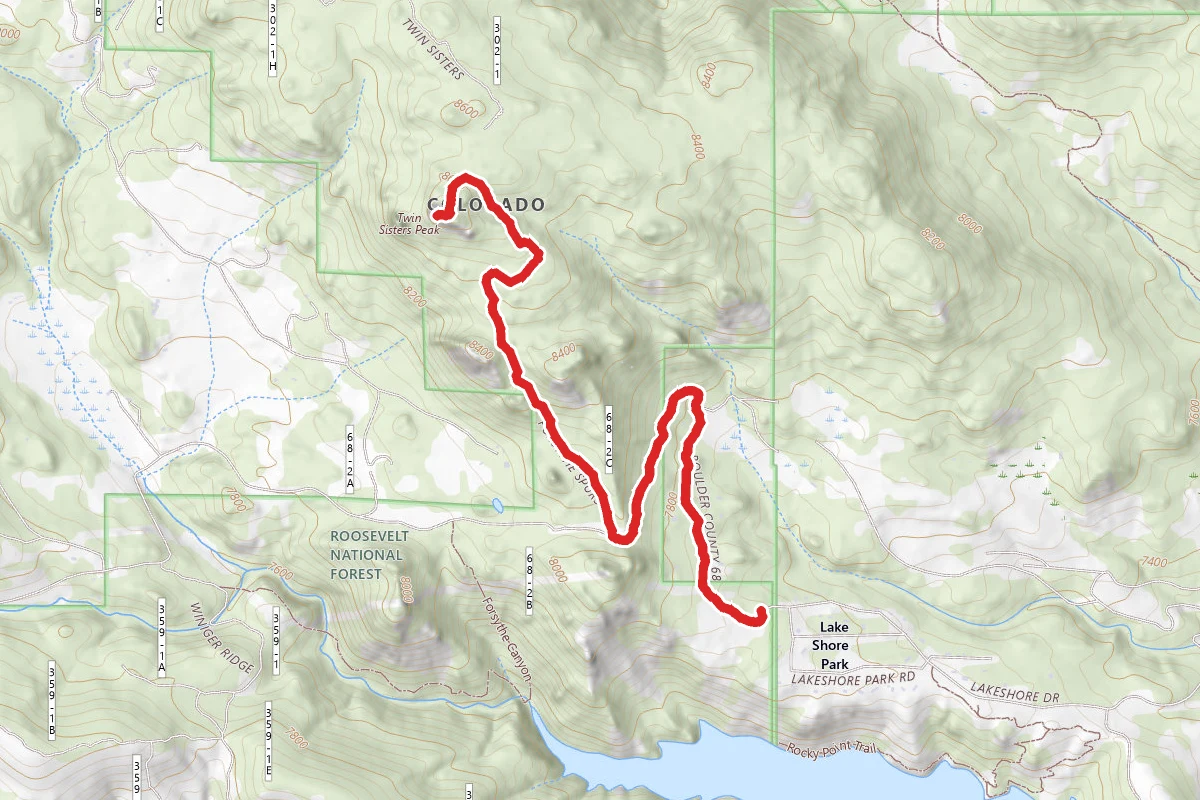 Twin Sisters from Gross Reservoir
